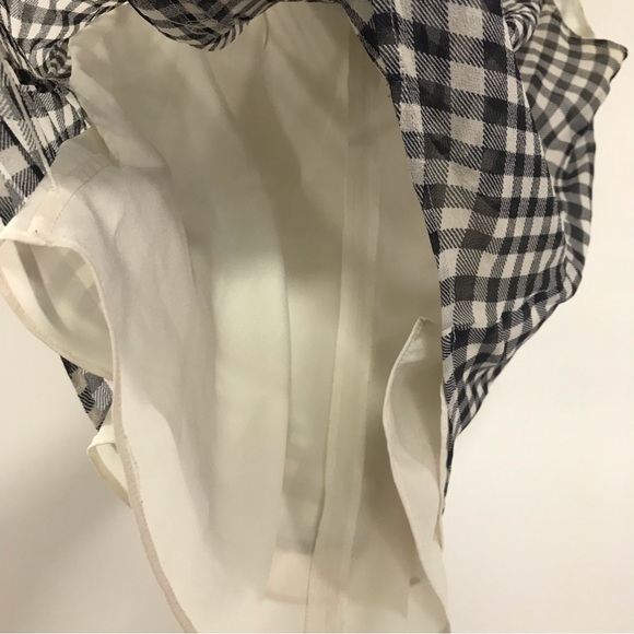 J.Crew Navy&Ivory Plaid Short Sleeve Blouse - Picture 4 of 7